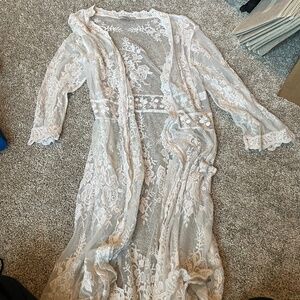 Lace cardigan/bikini cover up